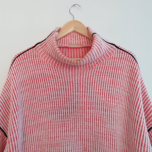 SOFT SURROUNDINGS Ribbed Funnel Neck Oversized Drop Shoulder Sweater - Size 2X - Picture 3 of 15